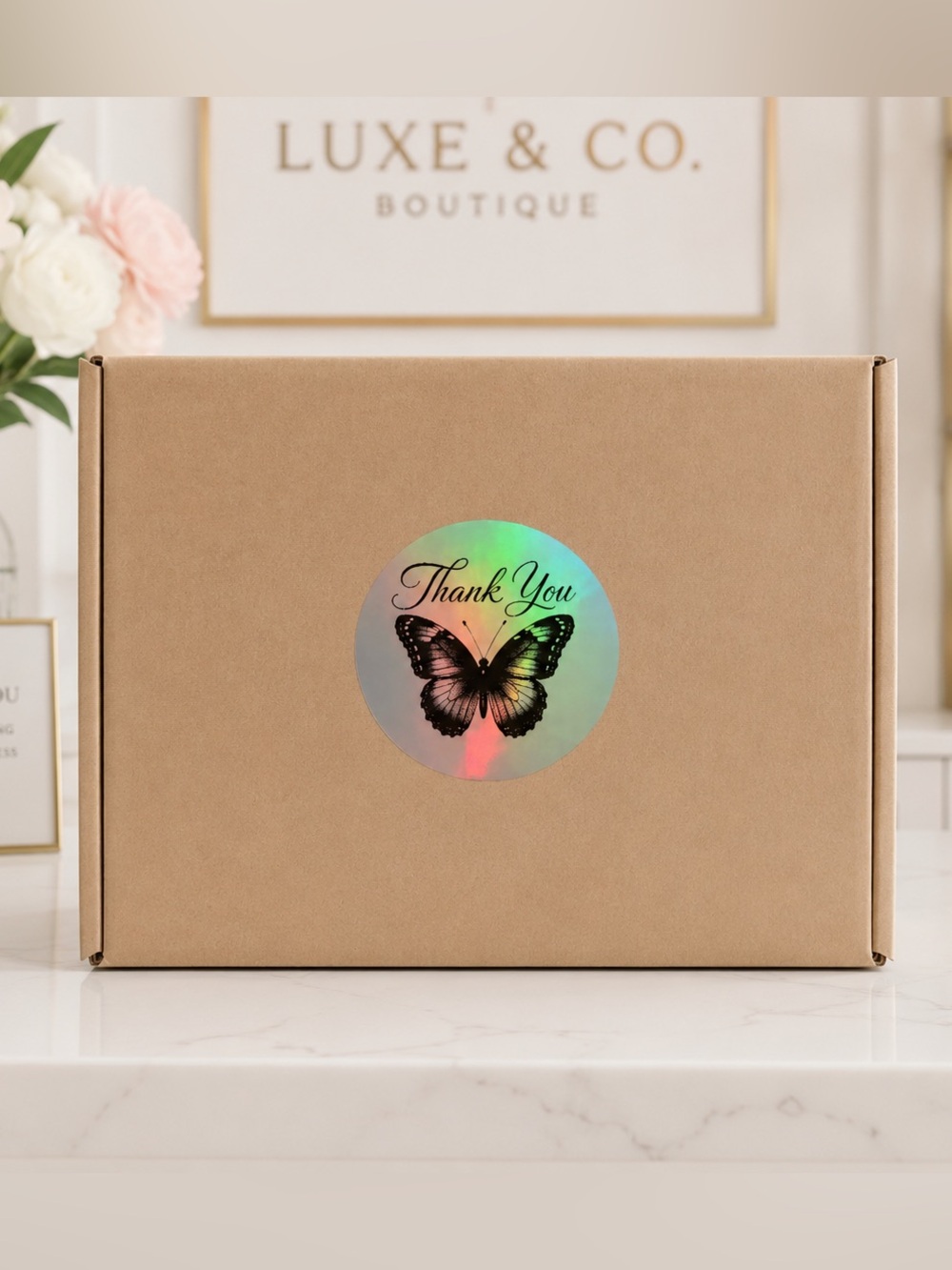 Butterfly Thank You Stickers -100ct. New